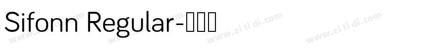 Sifonn Regular字体转换